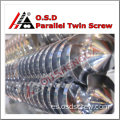 Extrusora 110/2 Amut barril de tornillo paralelo doble / fabricante profesional de barril de tornillo paralelo